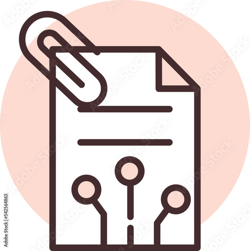 NFT Certificate, icon, vector on white background.