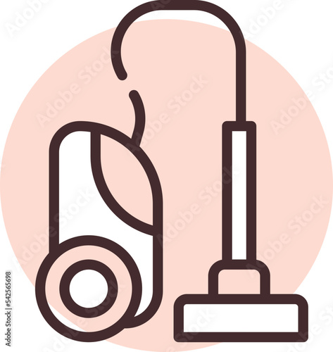 Home supplies vaccume cleaner, icon, vector on white background.