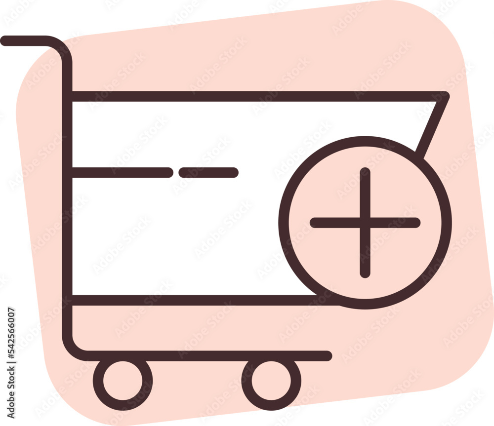 Online shippment cart, icon, vector on white background. Online shippment cart, icon, vector on white background.