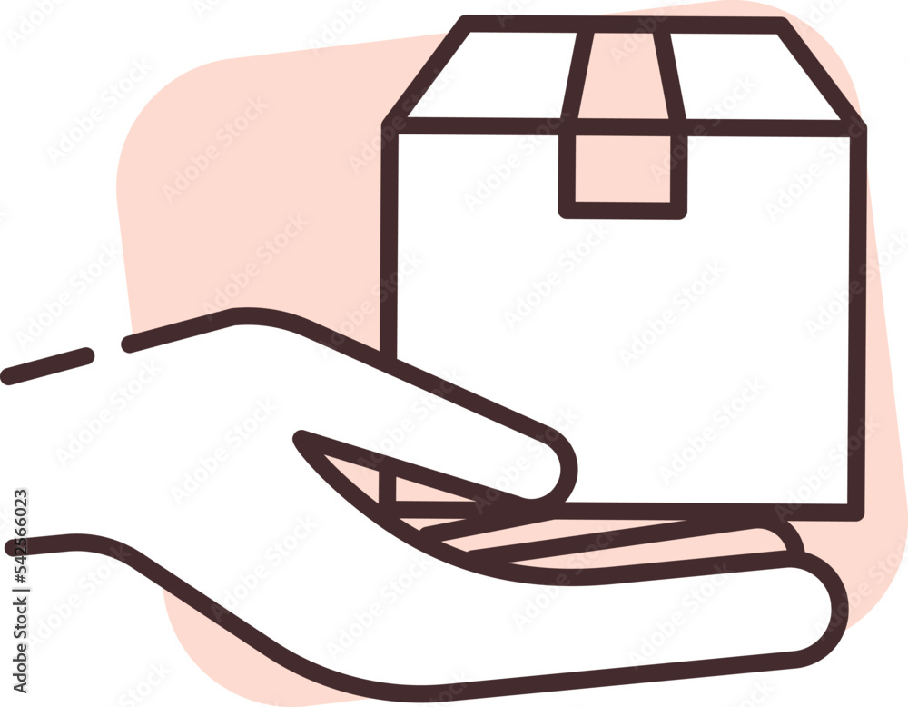 Online shippment offer, icon, vector on white background. Online shippment offer, icon, vector on white background.