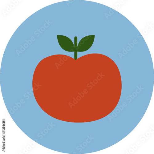 Rural life fruit, icon, vector on white background.