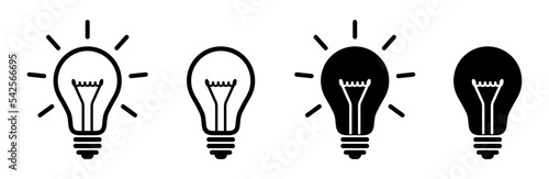 Light bulb icon set
