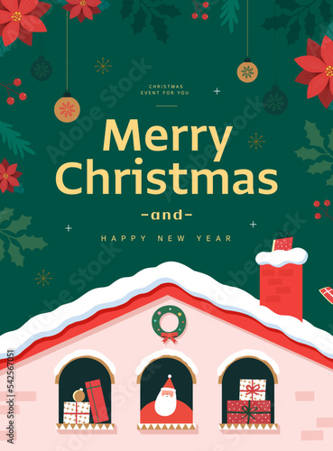 Christmas shopping template illustration. Baner. POP-UP
