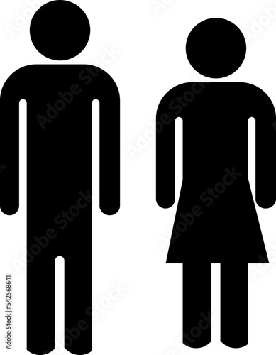 men and women icon prefer to toilet door or toilet symbol, etc on white background..eps