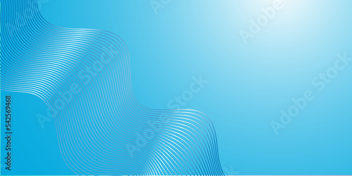Abstract modern colorful wavy stylized blend liens on white background. Blending gradient colors. Vector illustration, lines created using blend tool.