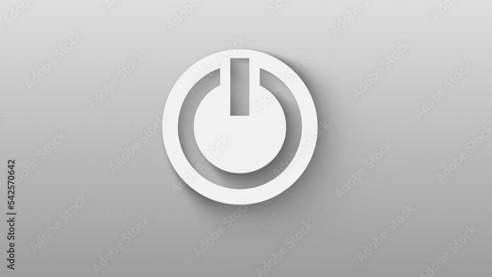 turn on, turn off, power botton icon isolated on grey background. shadow on background move. 4K Video motion graphic animation turn on, turn off, power botton icon isolated on grey background. shadow on background move. 4K Video motion graphic animation