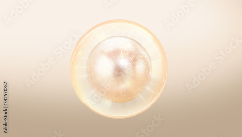 Energy ball orb motion graphic. yellow color sphere with swirling smoke effect within. energy and plasma dancing around glass container. 3D render, 4K 