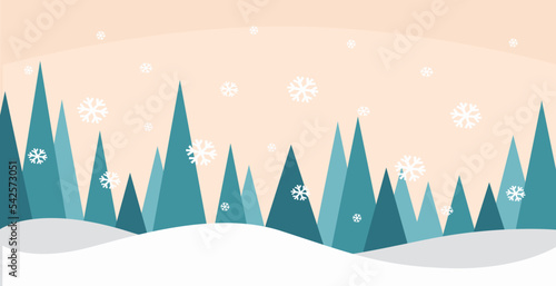 Winter simple light beige with snowflakes background vector illustration.
