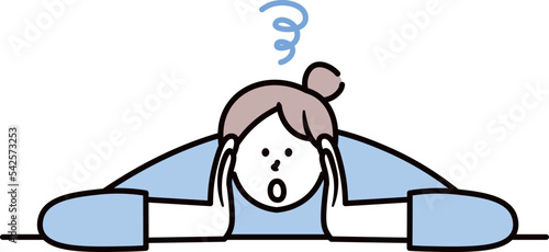 困っている女性のイラスト素材