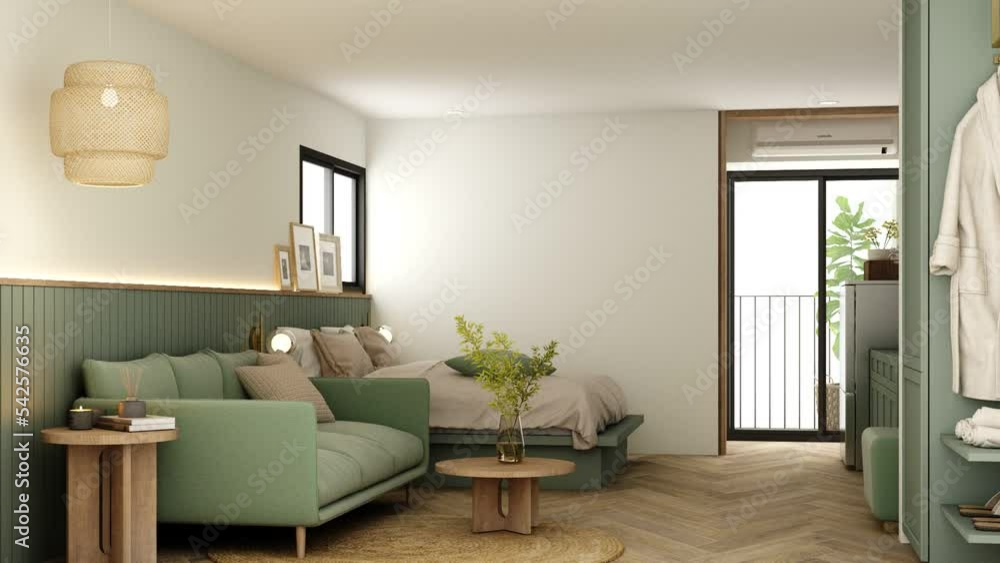 creating build up of Mock up frame in cozy home interior background, coastal style bedroom with bed rattan lamp and white cabinet with gray fabric furniture on wooden floor and large window, 3d render creating build up of Mock up frame in cozy home interior background, coastal style bedroom with bed rattan lamp and white cabinet with gray fabric furniture on wooden floor and large window, 3d render