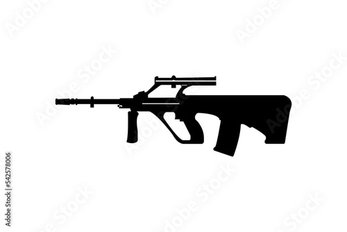 The Steyr AUG Austrian bullpup assault rifle vector icon