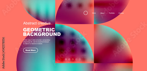 Circle abstract background with fluid gradient colors. Vector illustration for wallpaper, banner, background, leaflet, catalog, cover, flyer