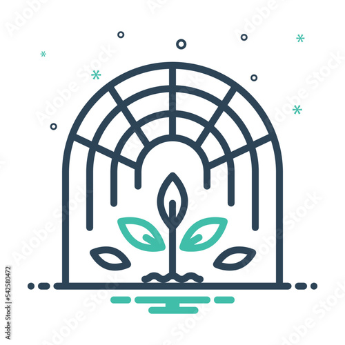 Mix icon for greenhouse
