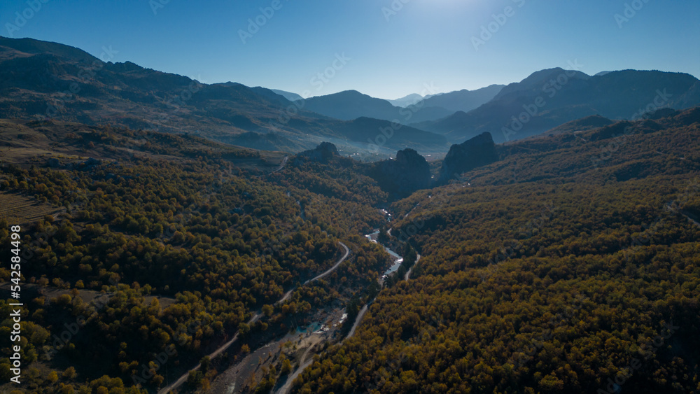 the mystical tones of autumn and morning landscapes in the Taurus mountains