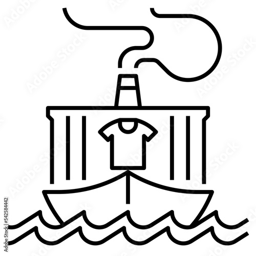 shipping pollution icon