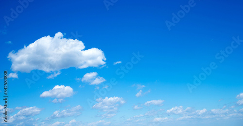 Tablou pe pânză Blue sky background with a tiny clouds