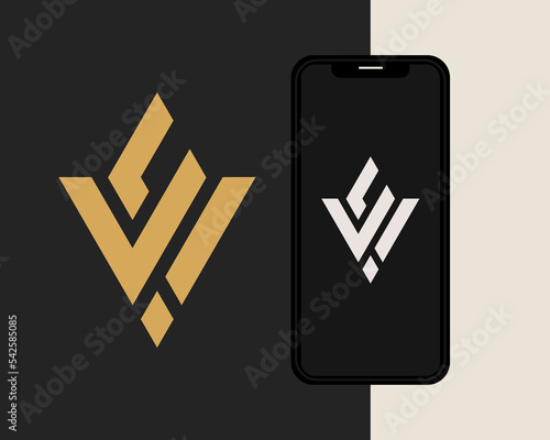 Letter W E logo design. creative minimal monochrome monogram symbol. Universal elegant vector emblem. Premium business logotype. Graphic alphabet symbol for corporate identity