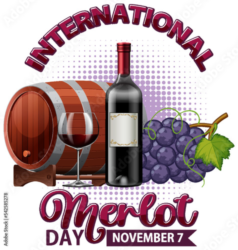 International merlot day poster design