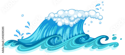 Splash ocean waves isolated