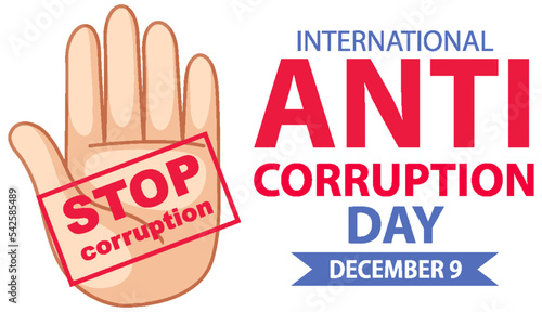 International anti corruption day December icon banner