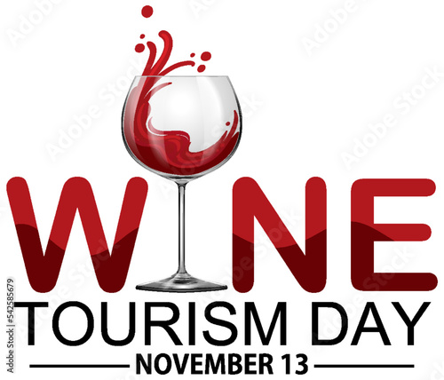 Wine Tourism Day Font Logo Design