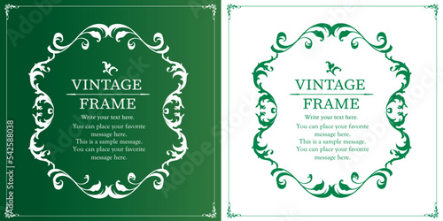 Christmas motif frame design set. Gorgeous and elegant design material	
