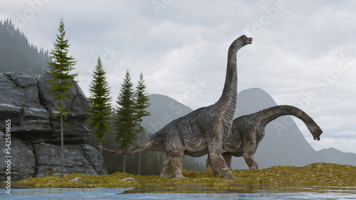 Brachiosaurus mountains photo