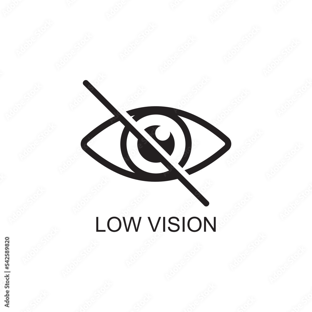 low vision icon , ophthalmology icon vector