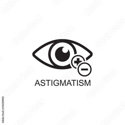 astigmatism icon , ophthalmology icon vector