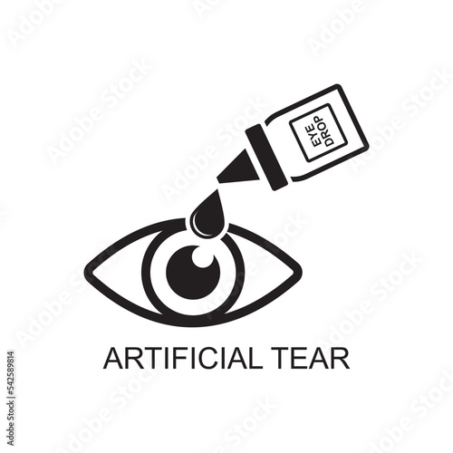 artificial tear icon , ophthalmology icon vector