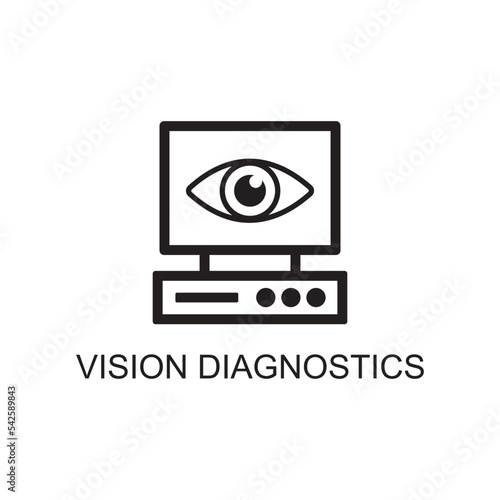 vision diagnosis icon , ophthalmology icon vector