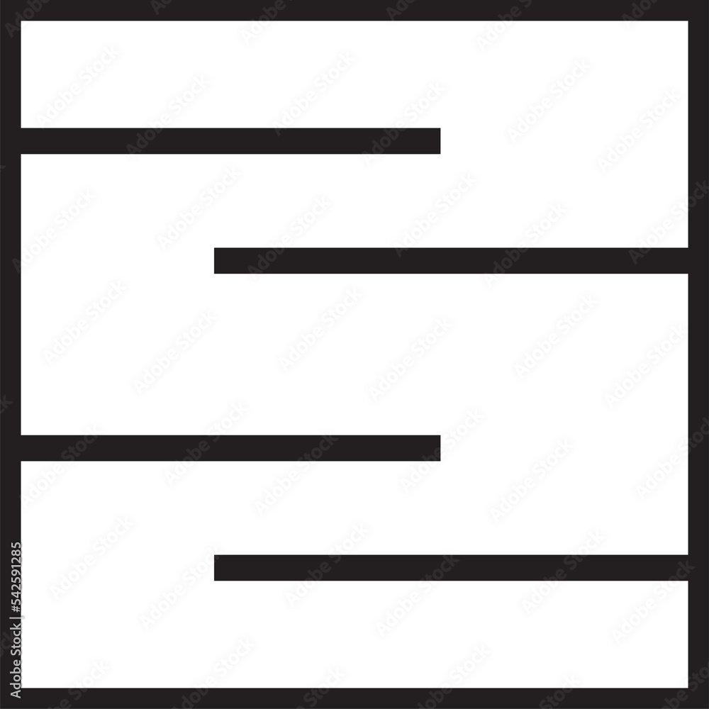 Abstract square line logo illustration in trendy and minimal style Abstract square line logo illustration in trendy and minimal style