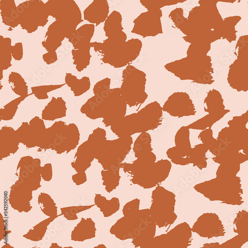 Photography Abstract Brushy Animal Print Vector Seamless Pattern