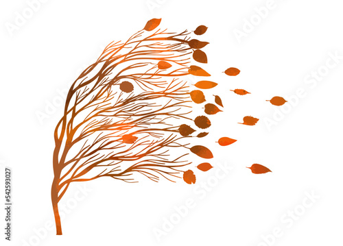 Autumn. Leaves fall off the tree. Sale Background Decorated with leaves for Sale Banner. Vector illustration