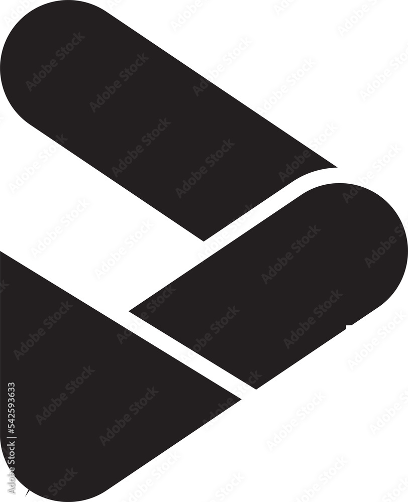 Abstract play button logo illustration in trendy and minimal style Abstract play button logo illustration in trendy and minimal style