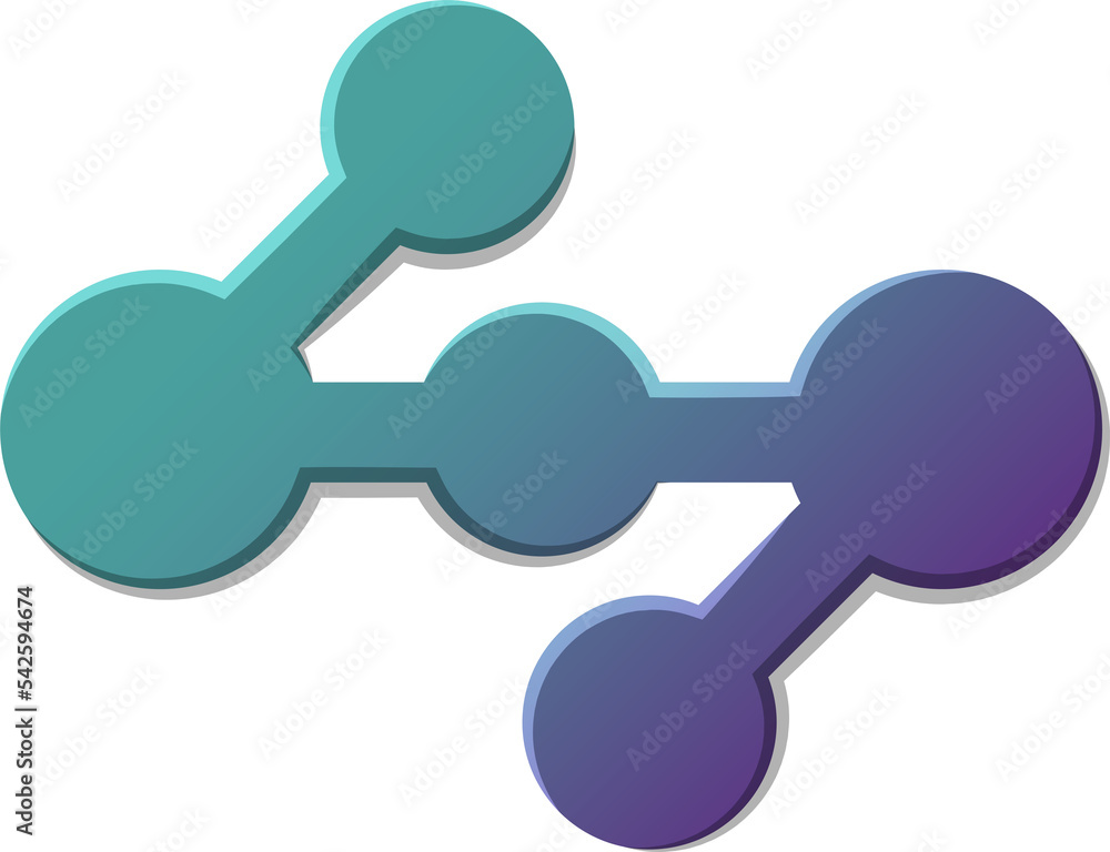 Abstract dot and connection logo illustration in trendy and minimal style Abstract dot and connection logo illustration in trendy and minimal style