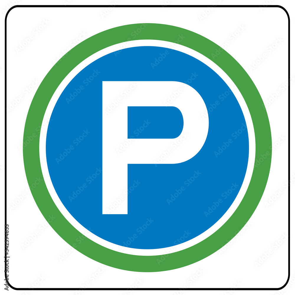 Directional parking lot and road sign, parking sign Directional parking lot and road sign, parking sign