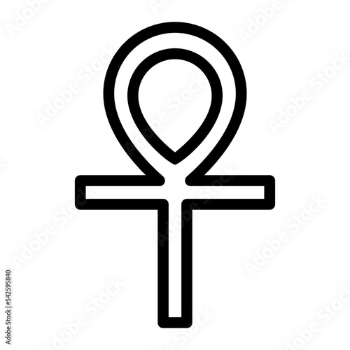 ankh line icon
