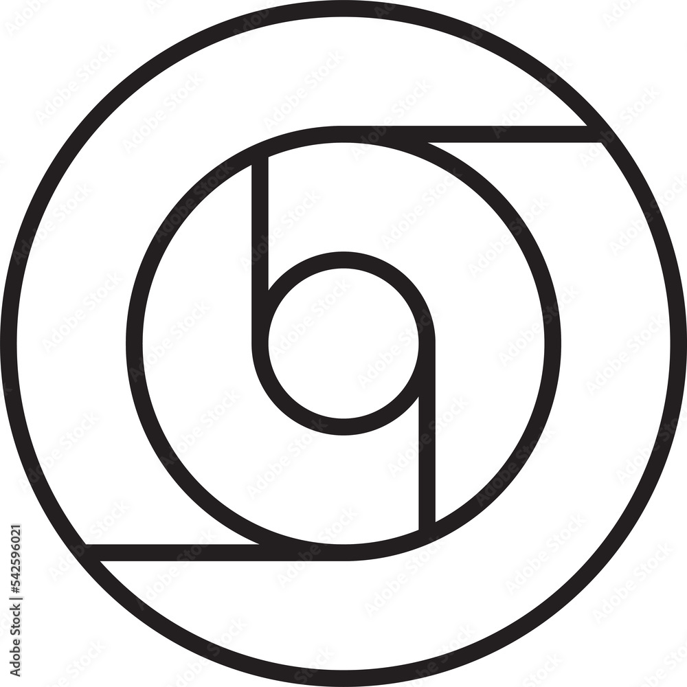 Abstract overlapping circle logo illustration in trendy and minimal style Abstract overlapping circle logo illustration in trendy and minimal style
