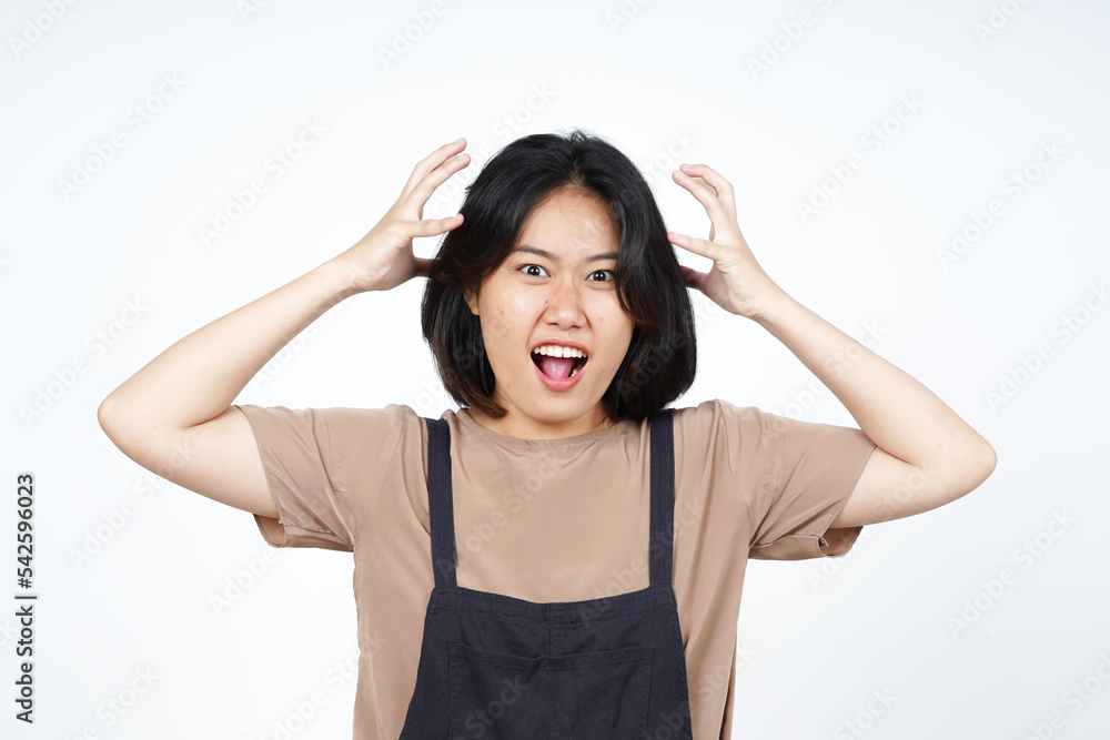 Angry Gesture of Beautiful Asian Woman Isolated On White Background Angry Gesture of Beautiful Asian Woman Isolated On White Background