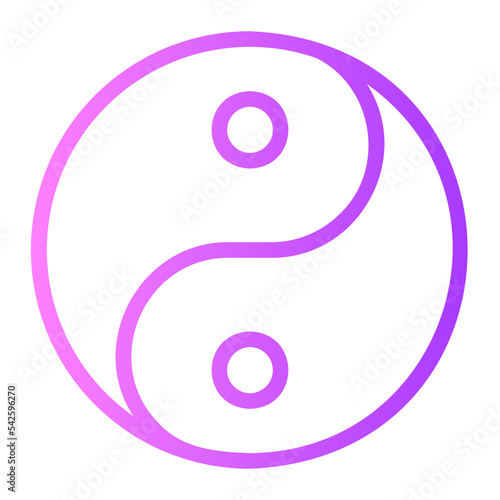 yin yang gradient icon photo