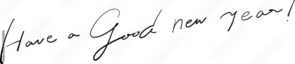 Obraz premium Have a good new year! 筆ペン字 イラスト