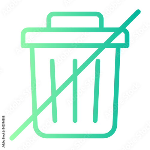 no littering gradient icon