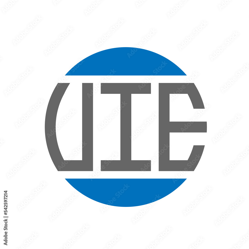 UIE letter logo design on white background. UIE creative initials circle logo concept. UIE letter design. UIE letter logo design on white background. UIE creative initials circle logo concept. UIE letter design.