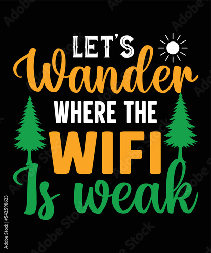 Summer Vacation and Hiking t-shirt designs