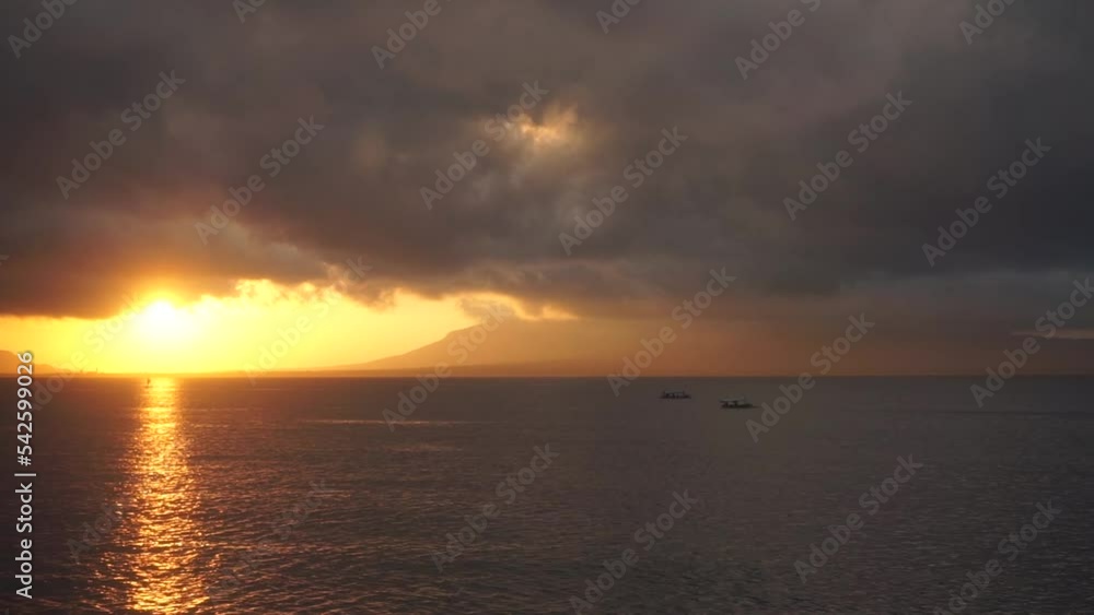 Sunrise over the sea around Banyuwangi city Sunrise over the sea around Banyuwangi city
