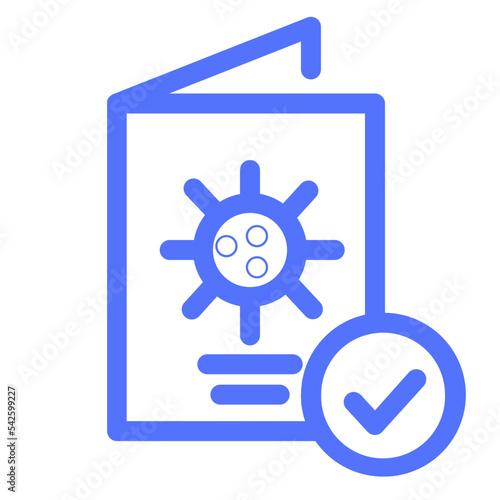 Vaccine Vaccination Covid Coronavirus Pass Green Passport Icon