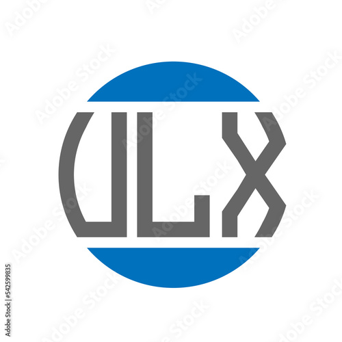 VLX letter logo design on white background. VLX creative initials circle logo concept. VLX letter design. photo