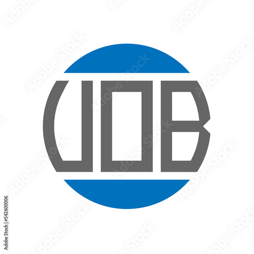 VOB letter logo design on white background. VOB creative initials circle logo concept. VOB letter design. photo