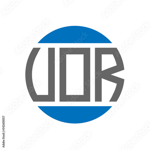 VOR letter logo design on white background. VOR creative initials circle logo concept. VOR letter design.